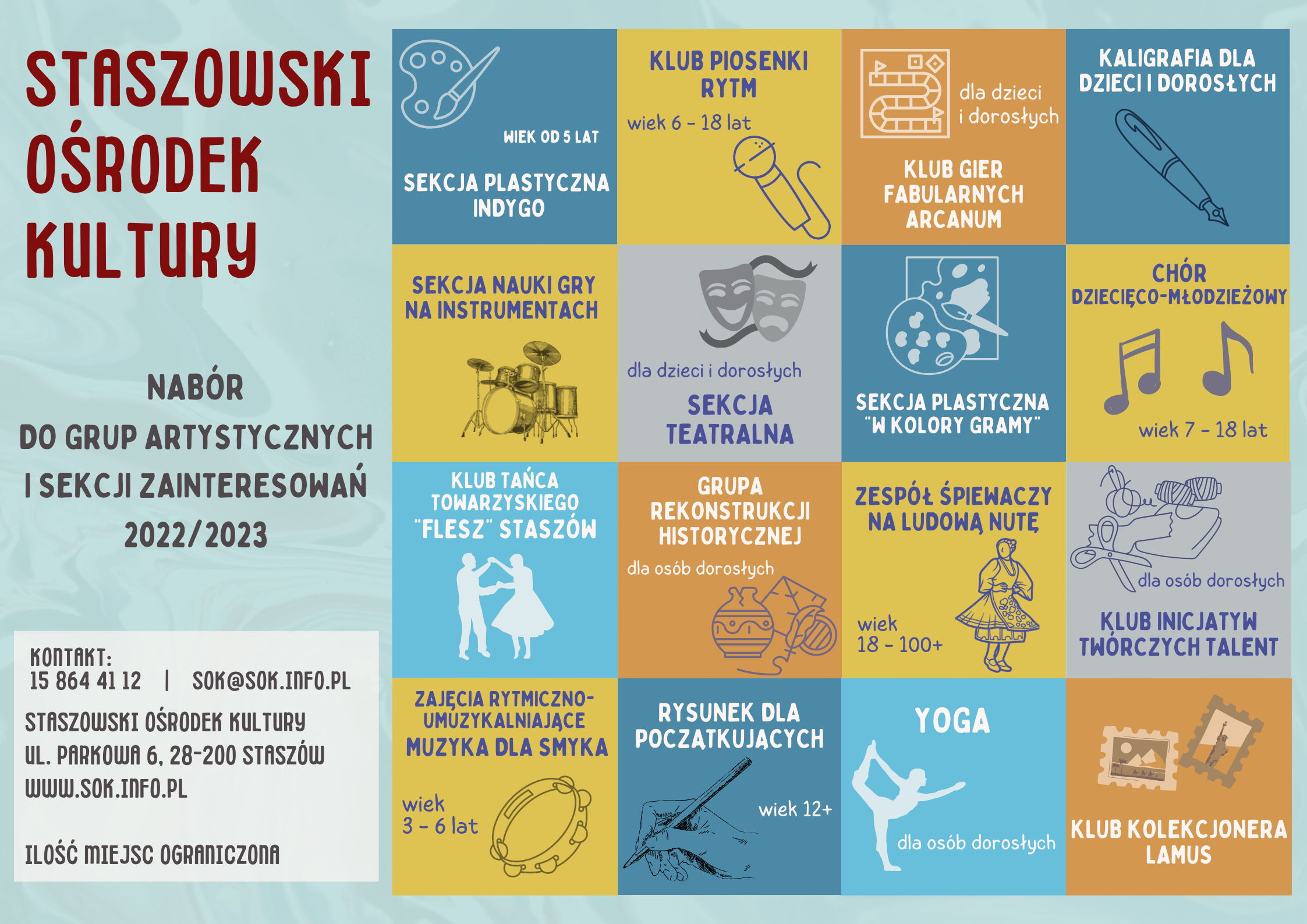 NABÓR DO GRUP ARTYSTYCZNYCH I SEKCJI ZAINTERESOWAN 2022/2023